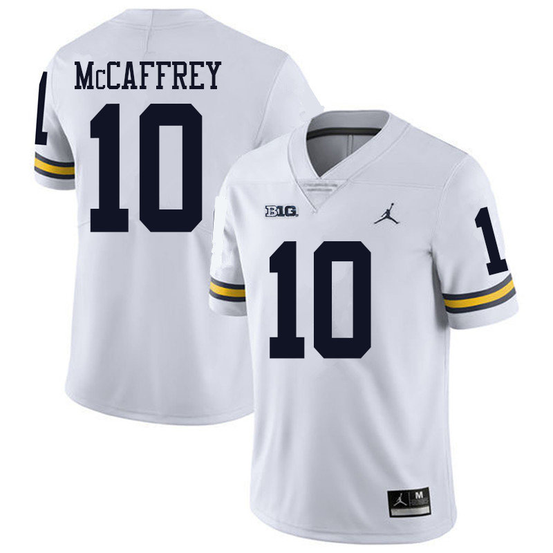 Jordan Brand Men #10 Dylan McCaffrey Michigan Wolverines College Football Jerseys Sale-White - Click Image to Close